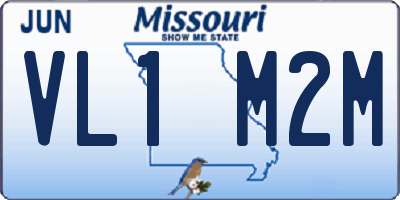 MO license plate VL1M2M
