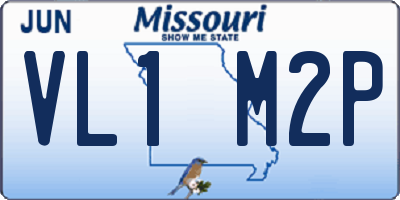 MO license plate VL1M2P