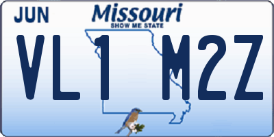 MO license plate VL1M2Z
