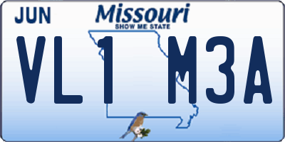 MO license plate VL1M3A