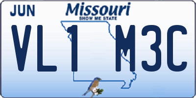 MO license plate VL1M3C