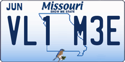 MO license plate VL1M3E