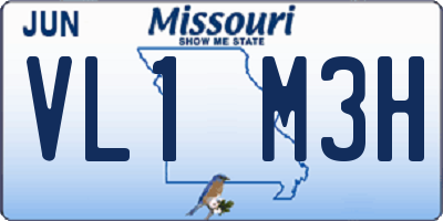 MO license plate VL1M3H