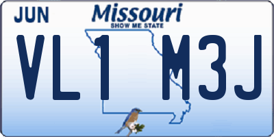 MO license plate VL1M3J