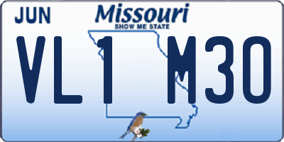MO license plate VL1M3O