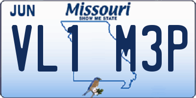 MO license plate VL1M3P
