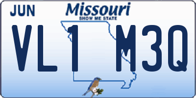 MO license plate VL1M3Q