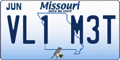 MO license plate VL1M3T