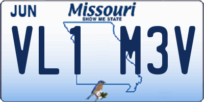 MO license plate VL1M3V