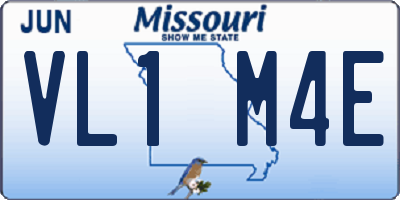 MO license plate VL1M4E