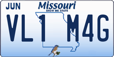 MO license plate VL1M4G