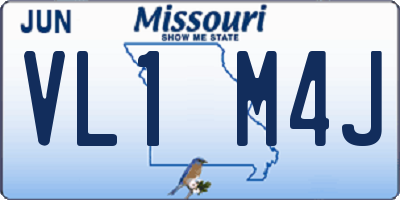 MO license plate VL1M4J