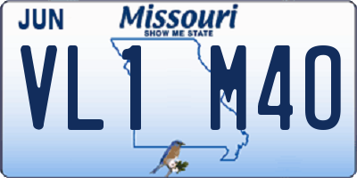 MO license plate VL1M4O