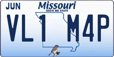 MO license plate VL1M4P