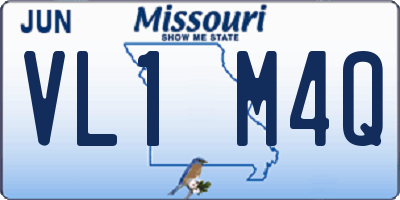 MO license plate VL1M4Q