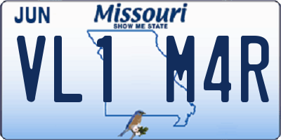 MO license plate VL1M4R