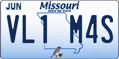 MO license plate VL1M4S