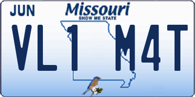 MO license plate VL1M4T