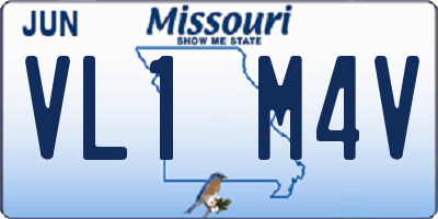MO license plate VL1M4V