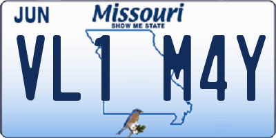 MO license plate VL1M4Y