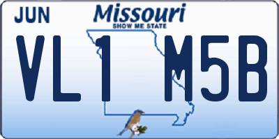 MO license plate VL1M5B