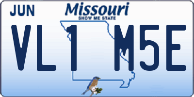 MO license plate VL1M5E