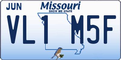 MO license plate VL1M5F