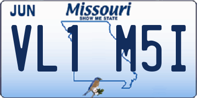 MO license plate VL1M5I