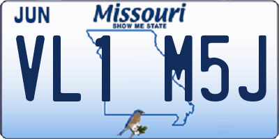 MO license plate VL1M5J