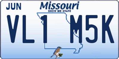 MO license plate VL1M5K