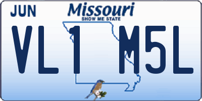 MO license plate VL1M5L