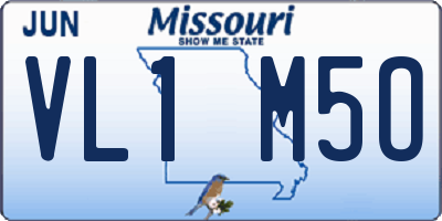 MO license plate VL1M5O