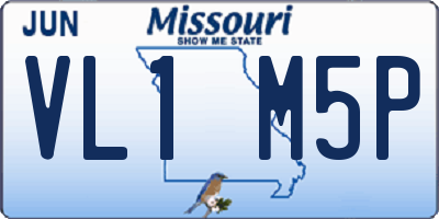 MO license plate VL1M5P