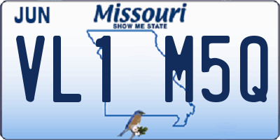 MO license plate VL1M5Q