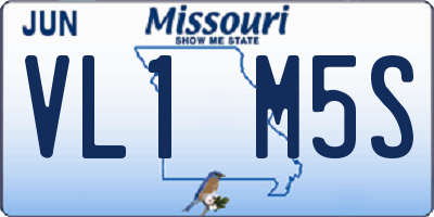 MO license plate VL1M5S