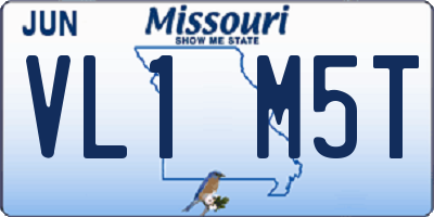 MO license plate VL1M5T