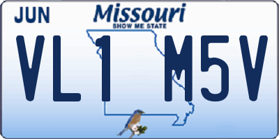 MO license plate VL1M5V