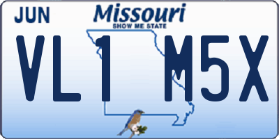 MO license plate VL1M5X