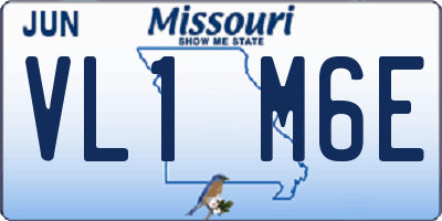 MO license plate VL1M6E