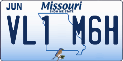 MO license plate VL1M6H