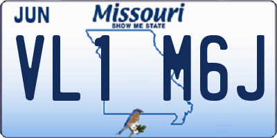MO license plate VL1M6J