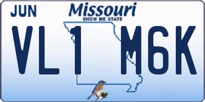 MO license plate VL1M6K