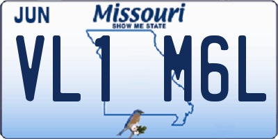 MO license plate VL1M6L
