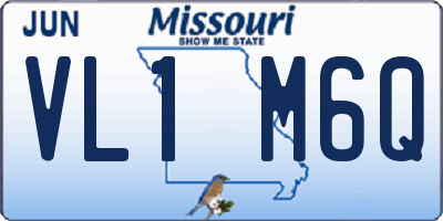 MO license plate VL1M6Q
