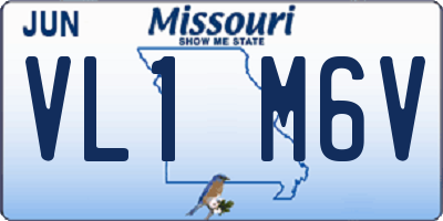 MO license plate VL1M6V