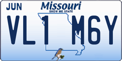 MO license plate VL1M6Y