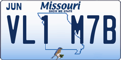 MO license plate VL1M7B