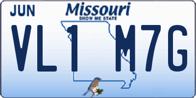 MO license plate VL1M7G