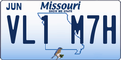 MO license plate VL1M7H