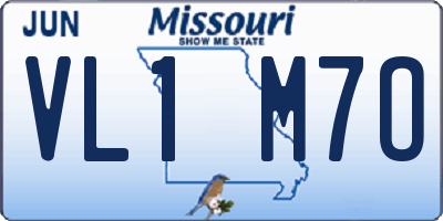 MO license plate VL1M7O